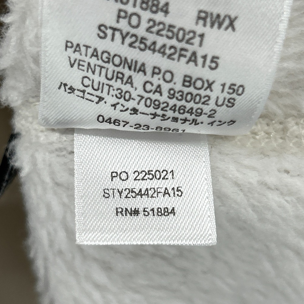 Patagonia Pullover Retool Snap-T Womens Small Polartec Pocket White Raw Linen - Picture 11 of 16